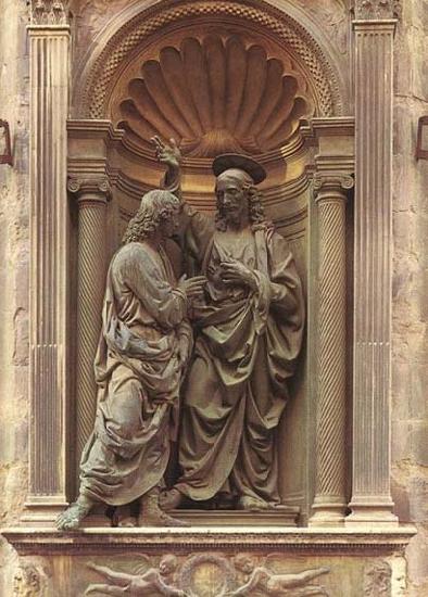Andrea della Verrocchio Christ and Doubting Thomas Sweden oil painting art